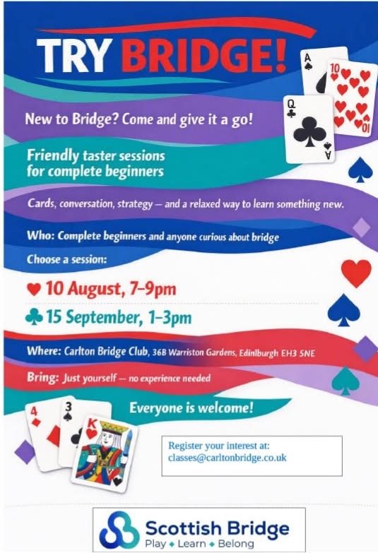 FREE Bridge Tasters at the Carlton