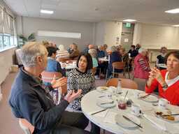 Enjoying our Crumpets