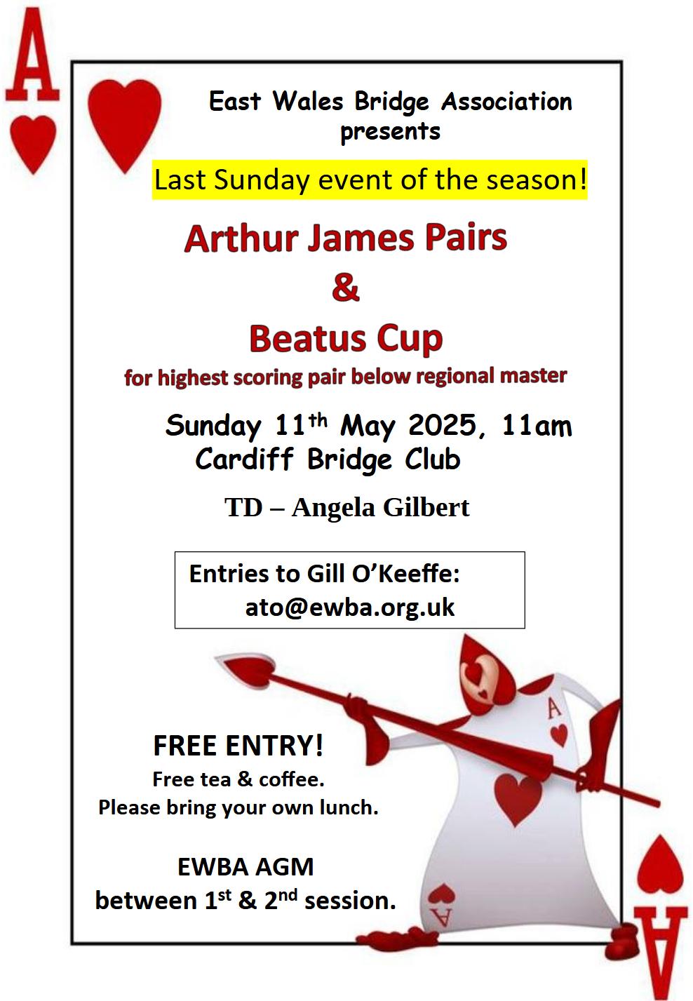 Arthur James & Beatus Cup with EWBA AGM