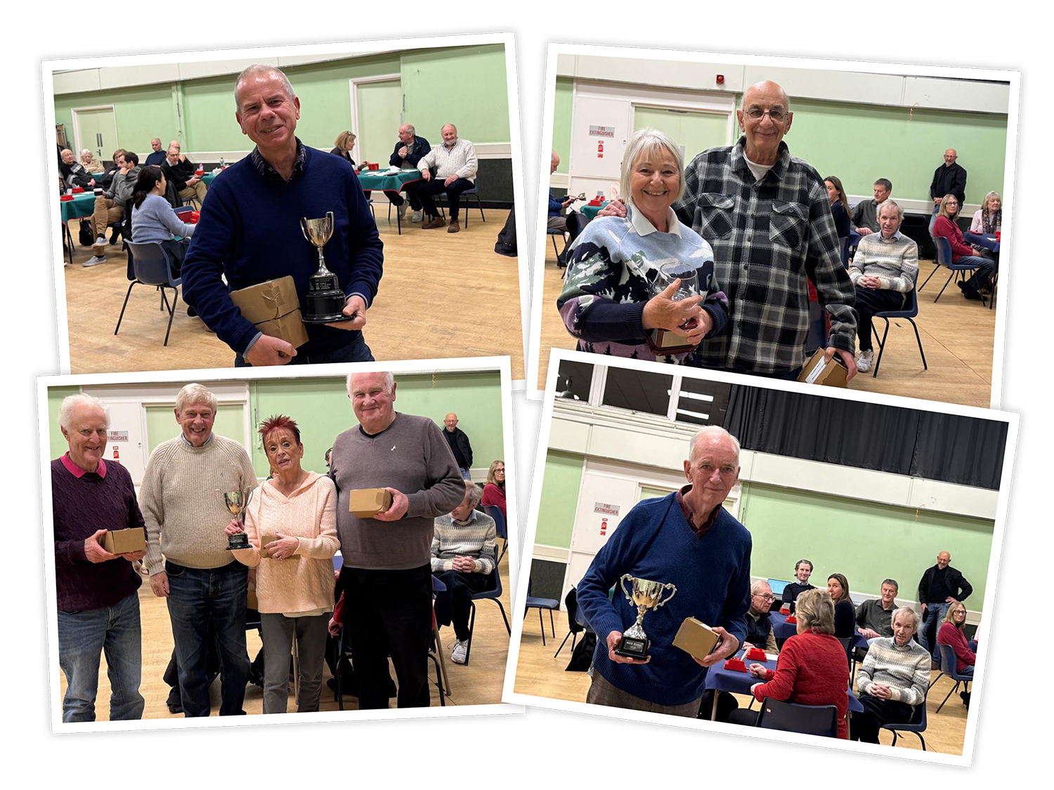 Happy trophy winners at the AGM