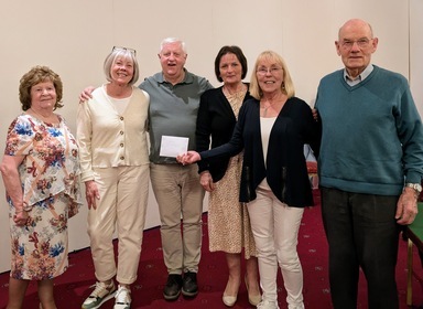 Winners of Novice Section of Cunningham Leagues.Congratulations to Catherine,Niall,Breda,Noreen,Eamon and Grace(Missing from picture)Pictured here with Kathleen McCorry Cunninghams Rep