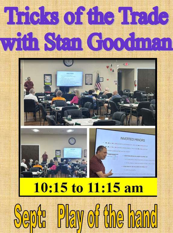 Stan's Bridge Boot Camp- every Wednesday