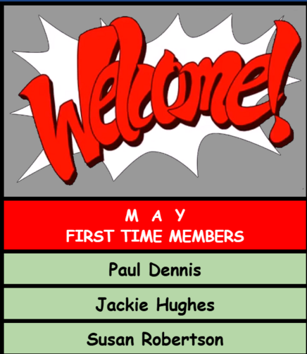 JUNE - NEW MEMBERS- WELCOME