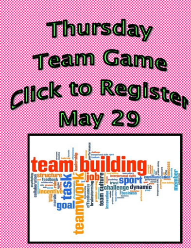 TEAM GAMES- Pre-Registration required