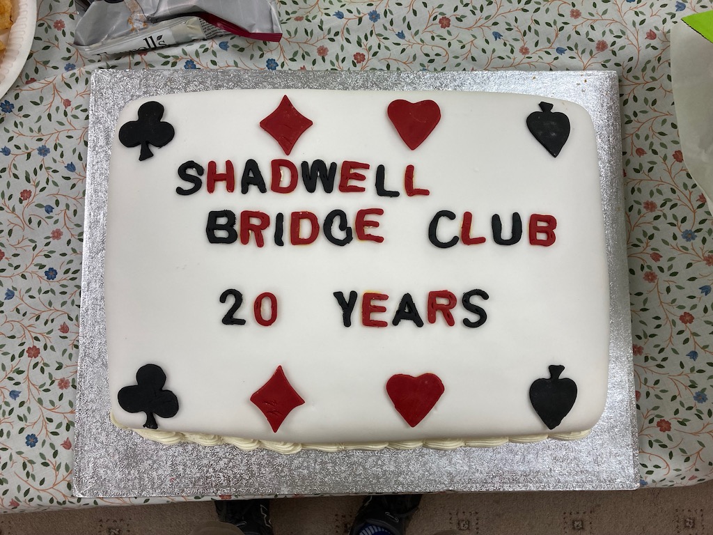 Shadwell Bridge Club is 20
