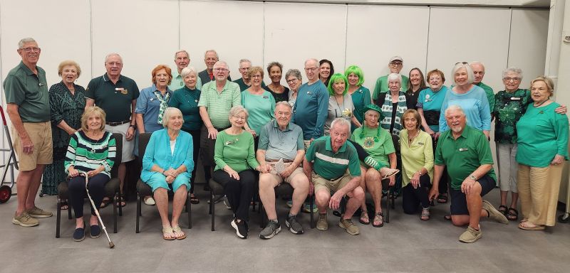 CLUB MEMBERS DRESSED FOR ST PATRICK'S DAY