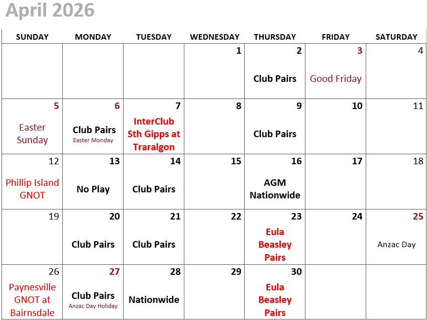 2026 April Calendar