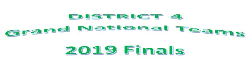 2019 Grand National Teams  Winners District 4