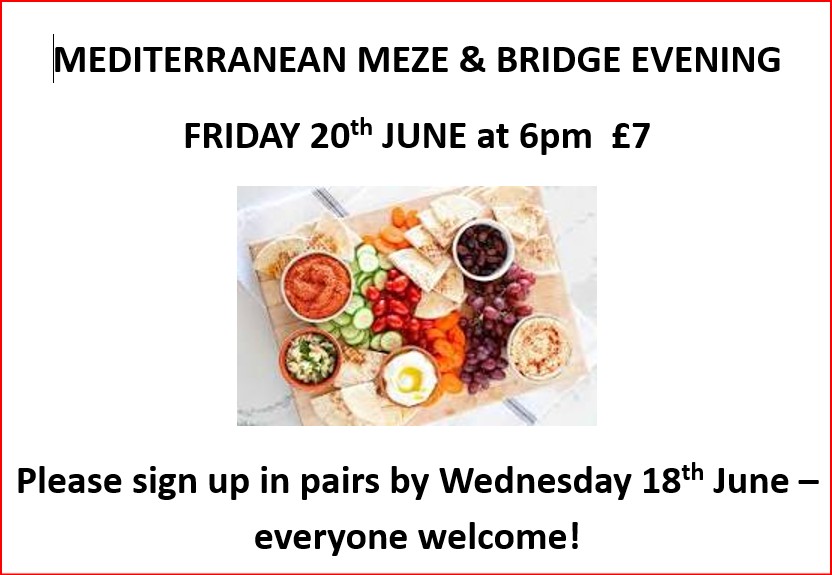 Friday Supper Evening with Bridge