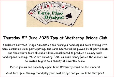 Handicapped pairs Evening